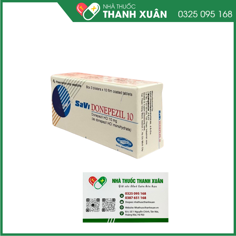 Savi Donepezil 10 điều trị triệu chứng sa sút trí tuệ